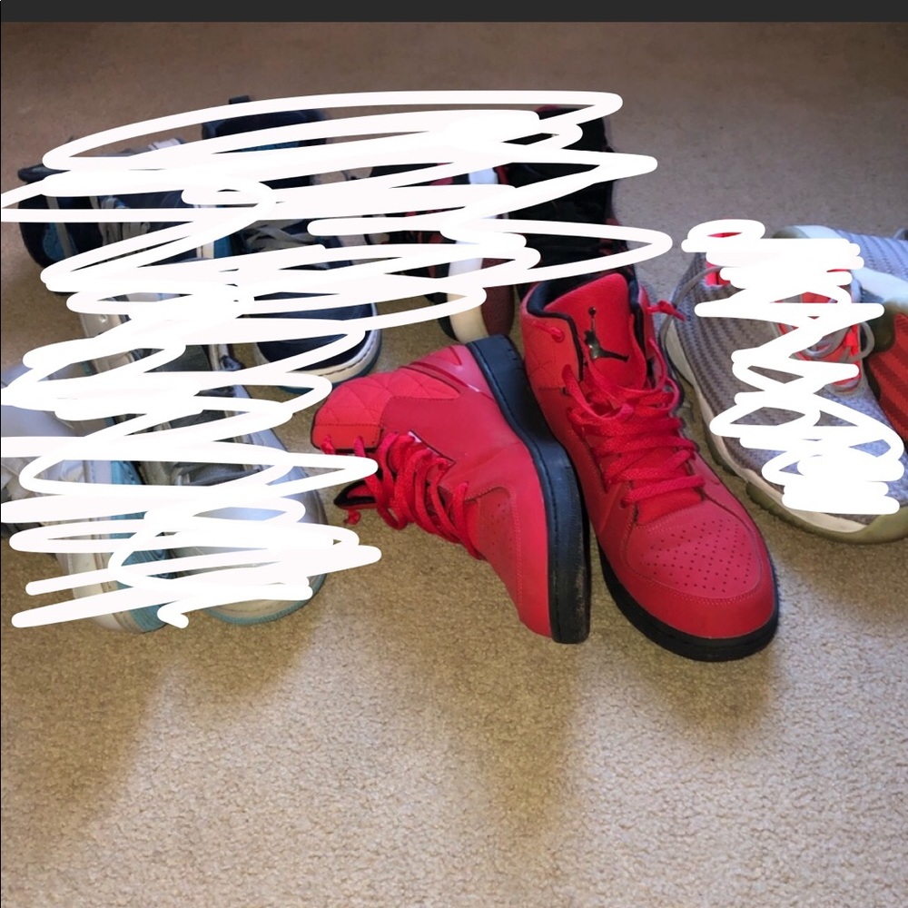 Size 13 Air Jordan Red high top sneaker